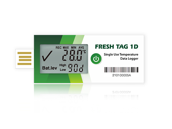 Fresh Tag 1D 一次性LCD温度数据记录仪