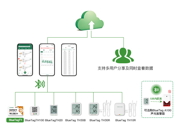 BlueTag T1 一次性蓝牙温度数据记录仪